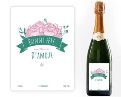 Champagne Personnalisable - Collection Maman Fleurie -Cadeaux Boutique cd0c8119da0543e56861626cc38660d23ff00d5cd4b3ffd000ef81a1731c27310