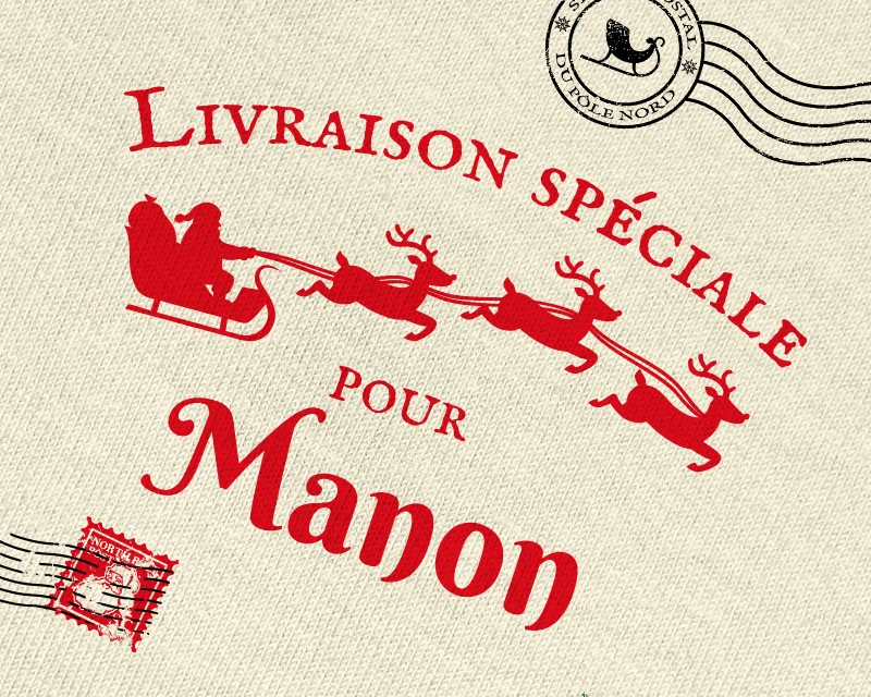 Hotte De Noël Personnalisée - Moyen 45 X 30 Cm 3 Hotte De Noël Personnalisée - Moyen 45 X 30 Cm – Image 3