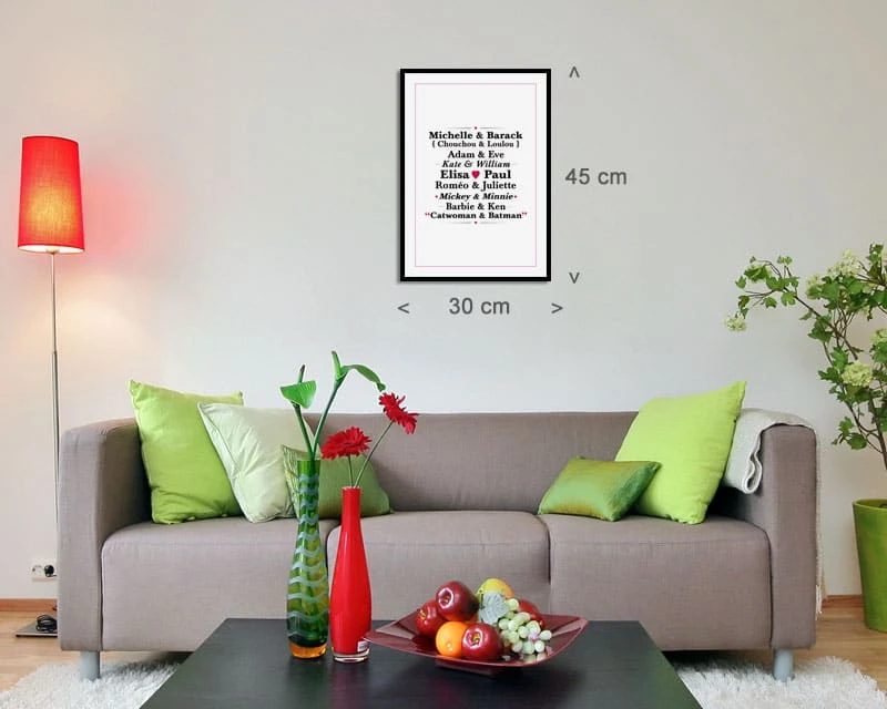 Affiche Couples Célèbres Personnalisée 1 Affiche Couples Célèbres Personnalisée
