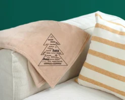 Maxi Plaid Doux Personnalisable - Sapin Famille