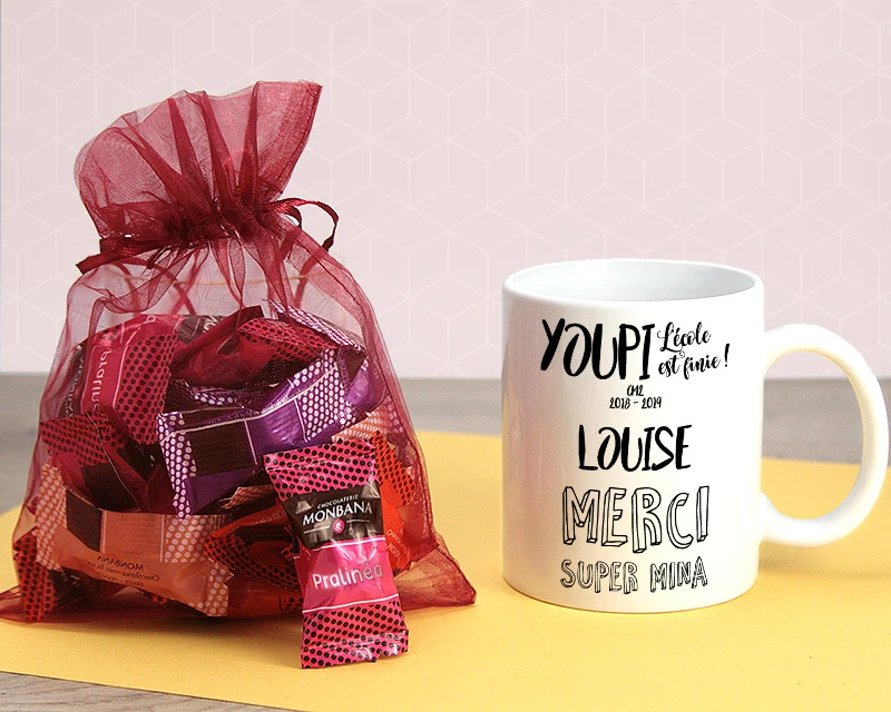 Mug L'école Est Finie Et Ses Chocolats Monbana 1 Mug L'école Est Finie Et Ses Chocolats Monbana