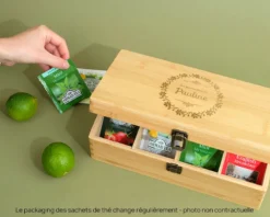 Boîte à Thé Gravée - Les Gourmandises 7 Boîte à Thé Gravée - Les Gourmandises -Cadeaux Boutique e2437ec686ab6230a8d96e0c377557552bb3522df85d2ae8c47179f9d2701329