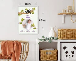 Affiche De Naissance Personnalisée - Panda