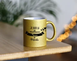 Mug à Paillettes Personnalisé - Doré Ou Bleu Argent - Meilleure Du Monde -Cadeaux Boutique e43ae531c1b1b163cef0dd47cd5d57ce1e4f472c7f8538ec888bc1141c3436086