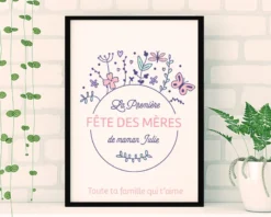 Affiche Encadrée Personnalisable - Collection Première Fête Des Mères -Cadeaux Boutique f13a69c38bc42112b8957ab95e76c8a5bec221cb3d2d8b52abdc131d025520944