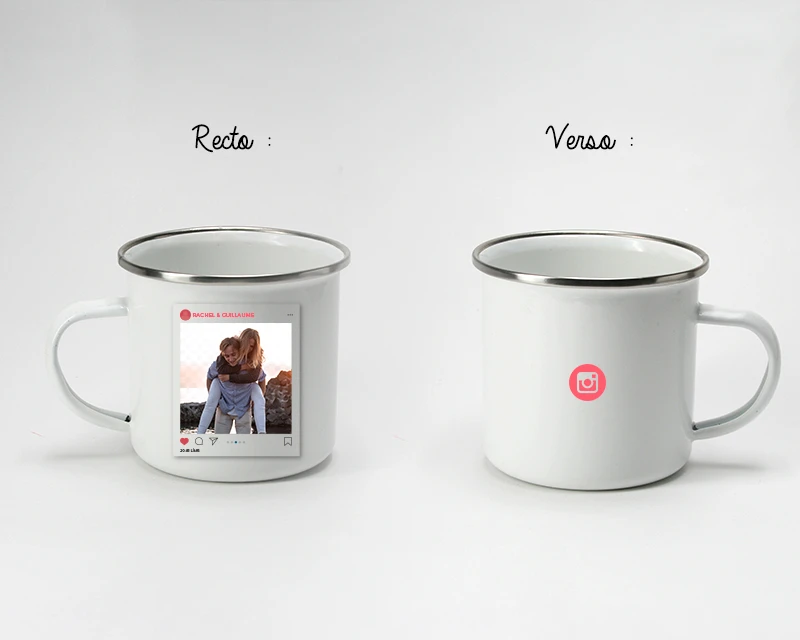 Tasse En émail Personnalisée - Instamoment 1 Tasse En émail Personnalisée - Instamoment