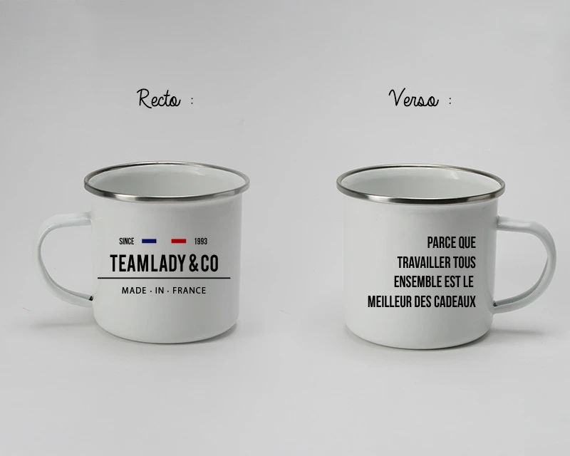 Tasse En émail Personnalisée - French Touch 1 Tasse En émail Personnalisée - French Touch