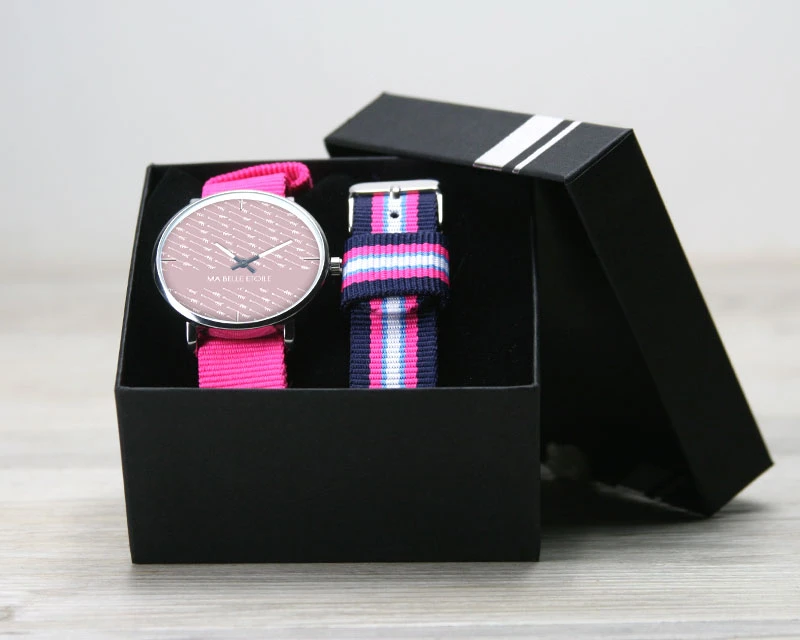 Montre Duo Rose Message 1 Montre Duo Rose Message