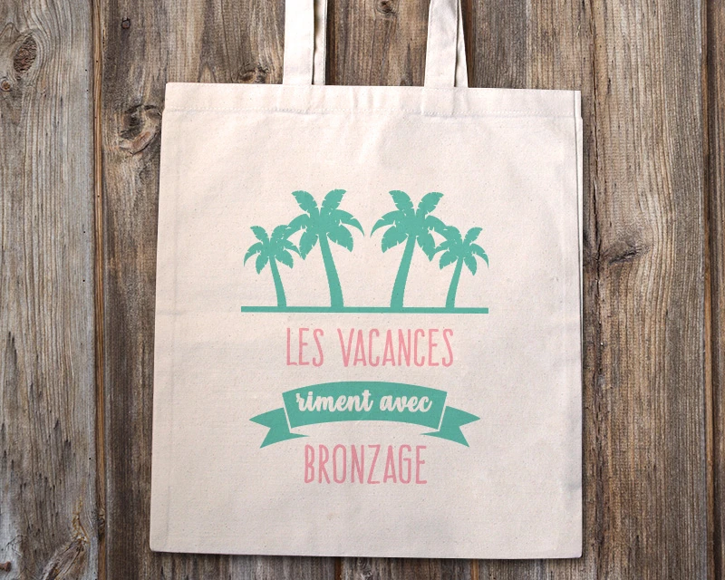 Tote Bag Personnalisé - Collection Été Palmier 3 Tote Bag Personnalisé - Collection Été Palmier – Image 3