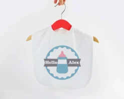 Bavoir Bébé Personnalisable - Prénom -Cadeaux Boutique fef3975d066ea2f6ec4e90787f1e5d3b40938417d2478fd7381644dfde7521093